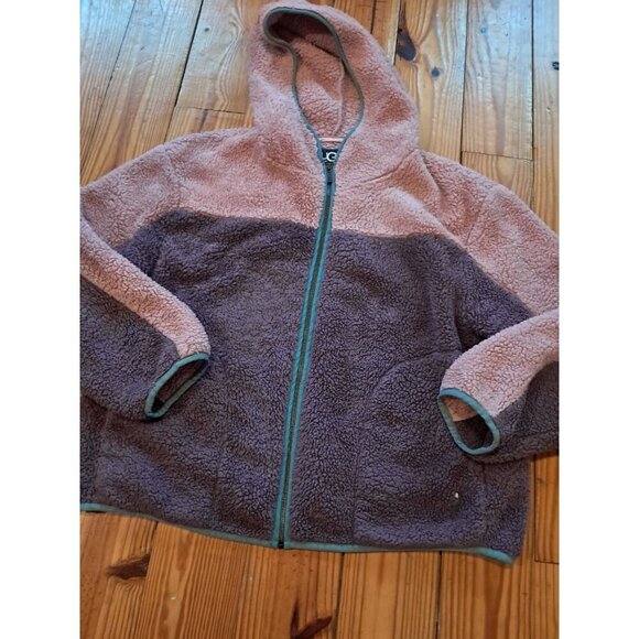 UGG Sherpa Sweater Jacket Oversized Hooded Women’s Size L - Picture 1 of 2